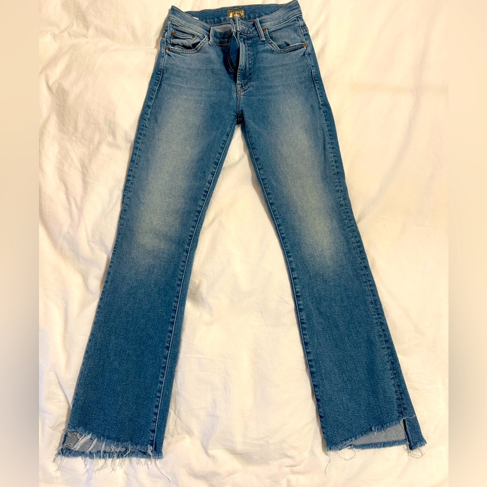 Mothers jeans insider crop step fray, size 24